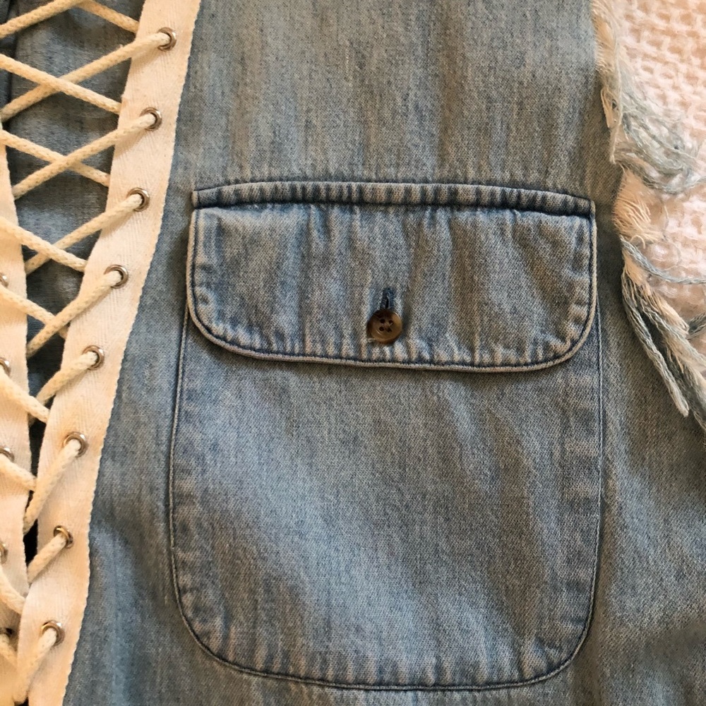 REPURPOSED DENIM DRESS - Picture 4 of 6